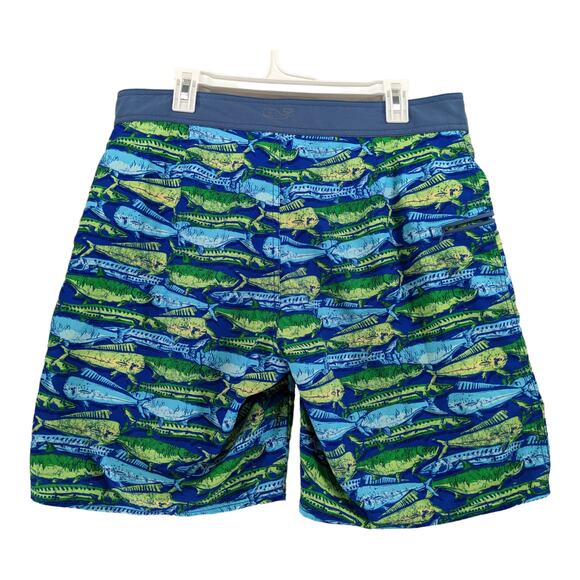 Vineyard Vines Swim Trunks 34 Blue Fish Beach Outdoor Board Shorts Beach Pool - Picture 3 of 12